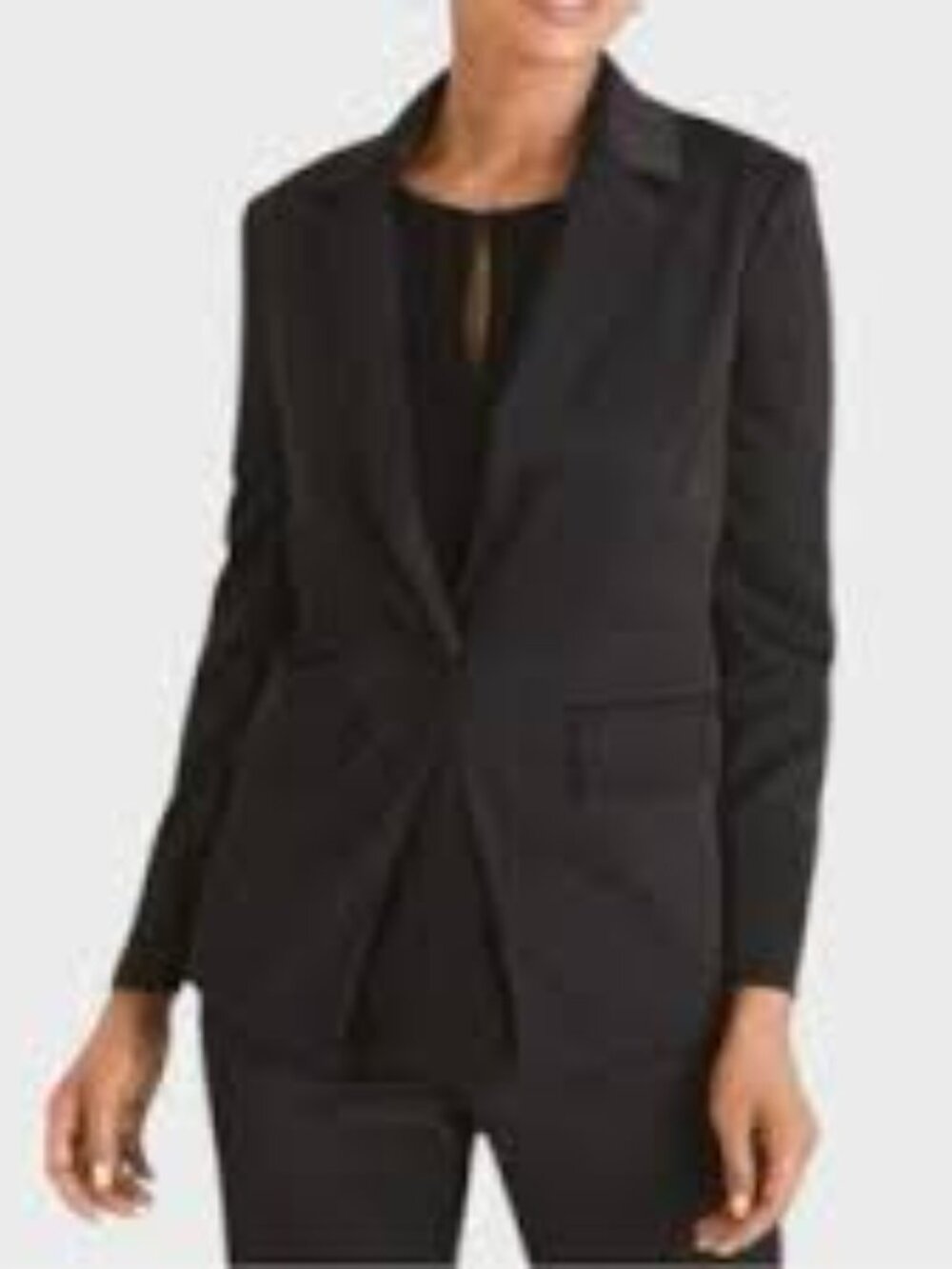 NEW Chico’s Black Label Black Blazer Size 12 NWT Classic Work Jacket